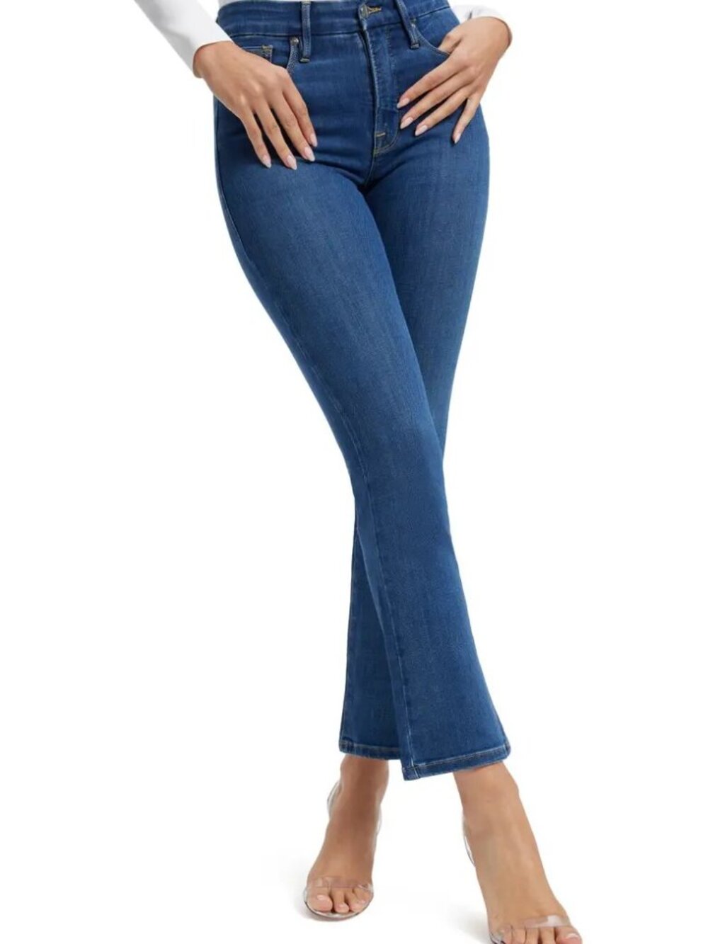 Good American Straight Leg Jeans Medium Wash Size 10 / 30 27" Inseam Classic